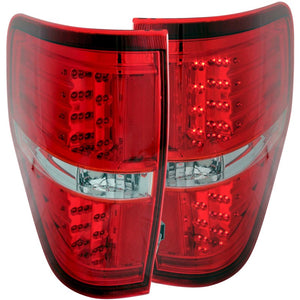 ANZO 311139 2009-2014 fits Ford F-150 LED Taillights Red/Clear