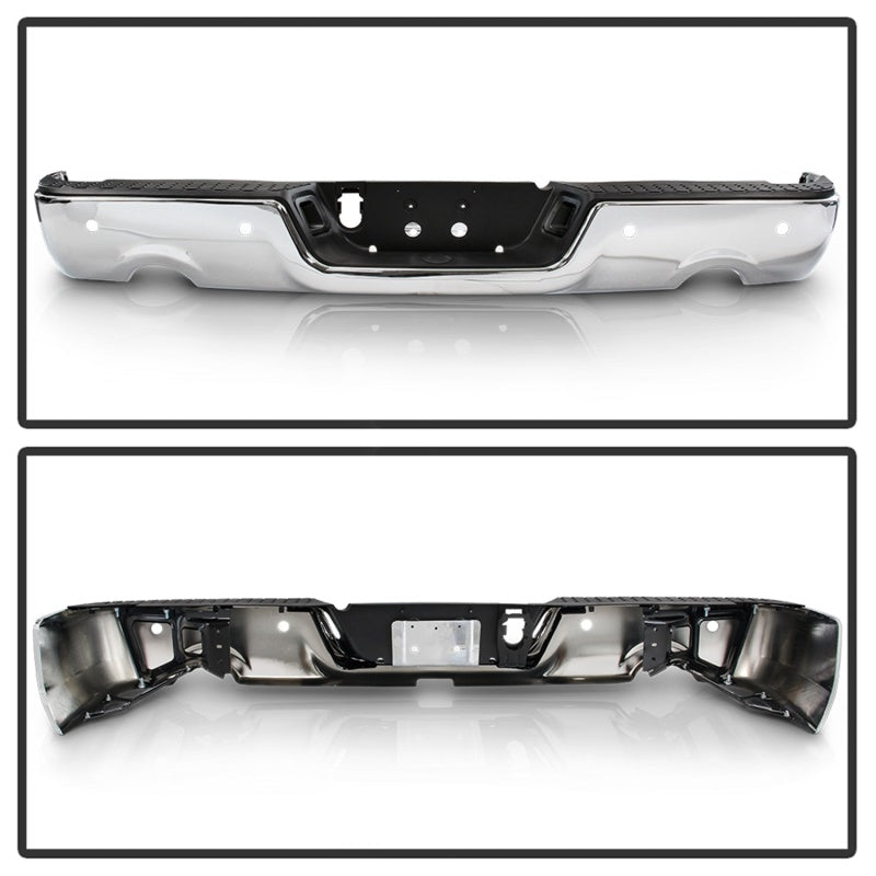 xTune 9047008 09-18 fits Dodge Ram 1500 OEM Style Steel Rear Bumper - Chrome (R