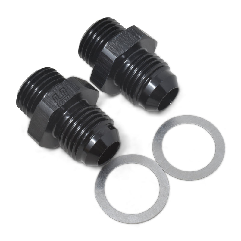Russell 640223 Performance -6 AN Carb Adapter Fittings (2 pcs.) (Black)