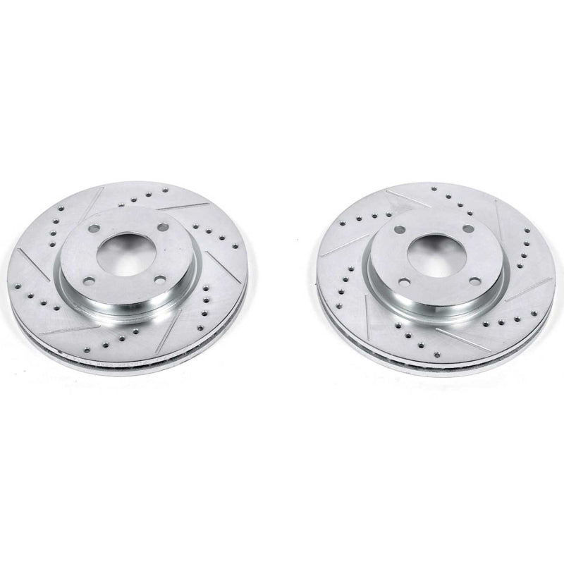 PowerStop fits Nissan 09-14 Cube Front Evolution Drilled & Slotted Rotors - Pair