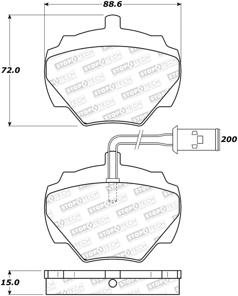 Stoptech 308.0518 Street Brake Pads - Front