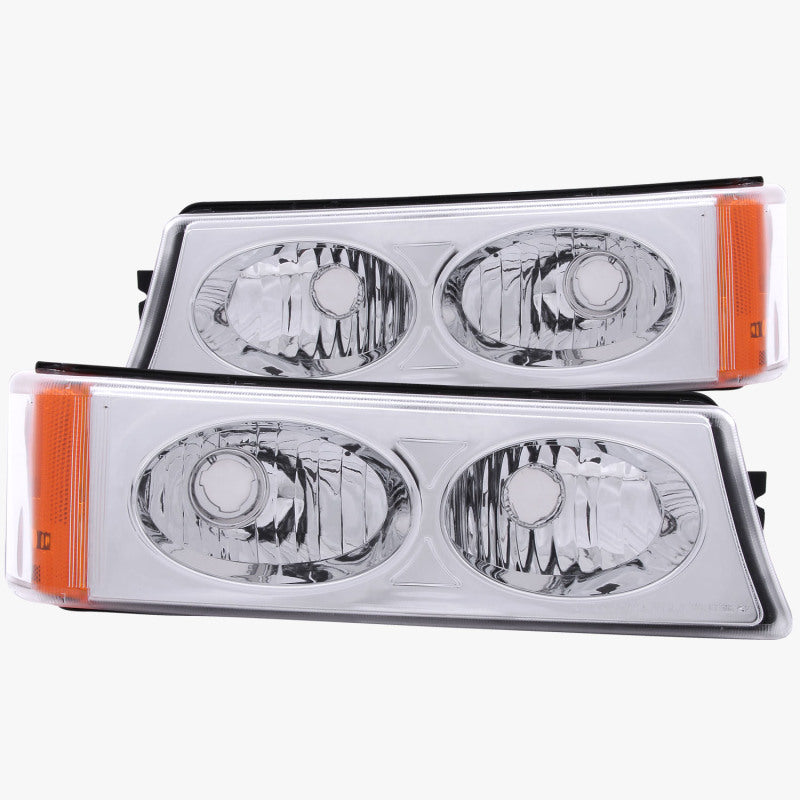 ANZO 511035 2006 fits Chevrolet 03-20 Silverado 1500 Euro Parking Lights Crystal