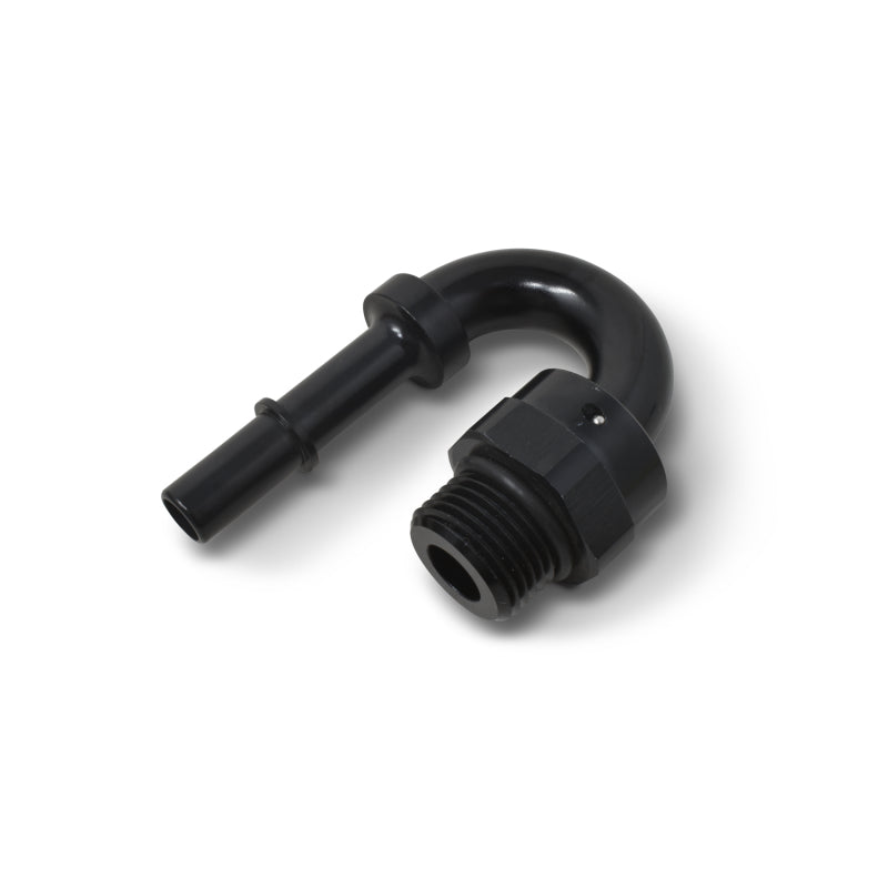 Russell 644013 Performance Adapter Fitting 3/8in SAE Quick Disc Male to #6 SAE Port Male Swivel 180Deg Blk