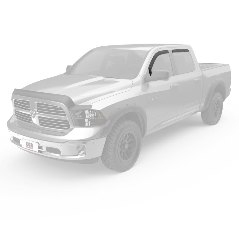 EGR 572755 09-13 fits Dodge Ram 1500/2500/3500 Crew Cab In-Channel Window Visors - Set of 4 - Matte (572755)