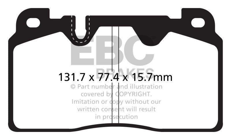 EBC DP22168 12+ fits Audi Q5 2.0 Turbo (Brembo) Greenstuff Front Brake Pads