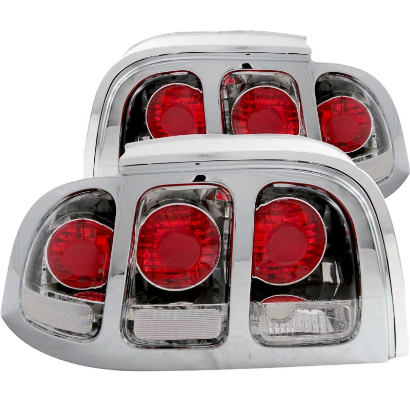 ANZO 221018 1998 fits Ford 94-19 Mustang Taillights Chrome