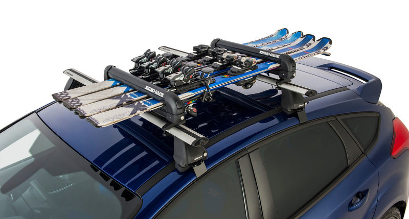 Rhino-Rack 574 Universal Ski/Snowboard Carrier - Fits 4 Pairs of Skis or 2 Snowboards - Black