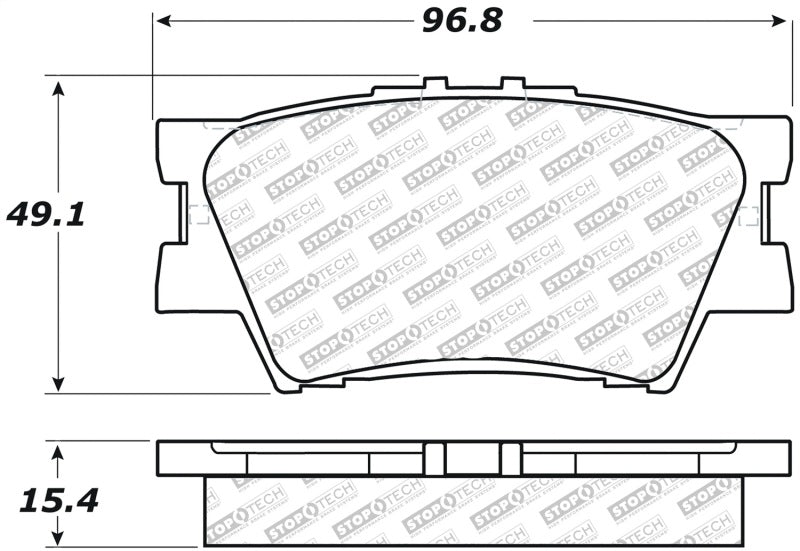 Stoptech 305.1212 Street Select Brake Pads - Rear