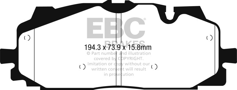 EBC DP22277 2018+ fits Audi S4 3.0L Turbo Greenstuff Front Brake Pads