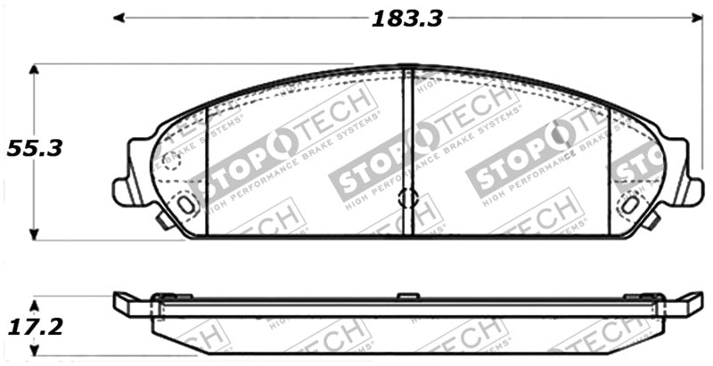 Stoptech 309.1058 06-10 fits Dodge Charger R/T Sport Performance Front Brake Pads