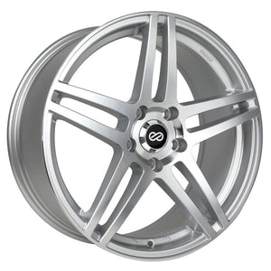Enkei 479-880-8040SM RSF5 18x8 40mm Offset 5x100 Bolt Pattern 72.6mm Bore Dia Silver Machined Wheel