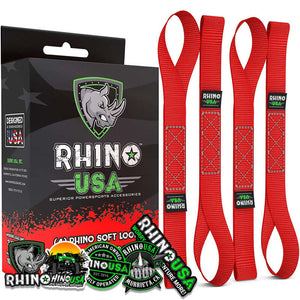 Rhino USA SOFT4PACK-RED Soft Loops Motorcycle Tie-Down Set 4-Pack Red