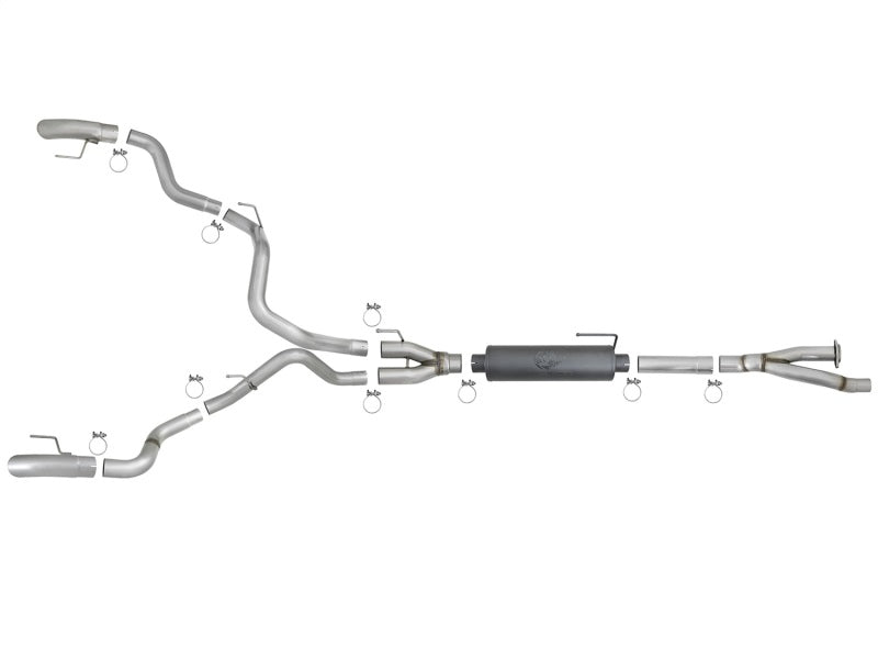AFE 49-33095 orce-Xp Cat-Back Exhaust w/Dual Hi-Tuck Tips 17-18 fits Ford F-150