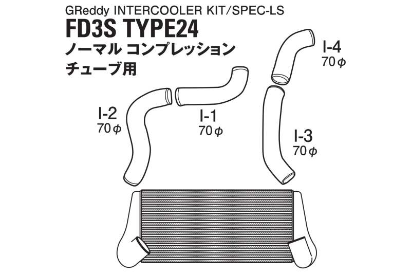 GReddy 12040202 fits Mazda RX-7 FD3S T-24F Intercooler Factory Comp *Special Ord