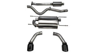 CORSA Performance 14864BLK Corsa 2012-2025 fits Scion FRS / Subaru BRZ Black Tip Sport Cat-Back Exhaust