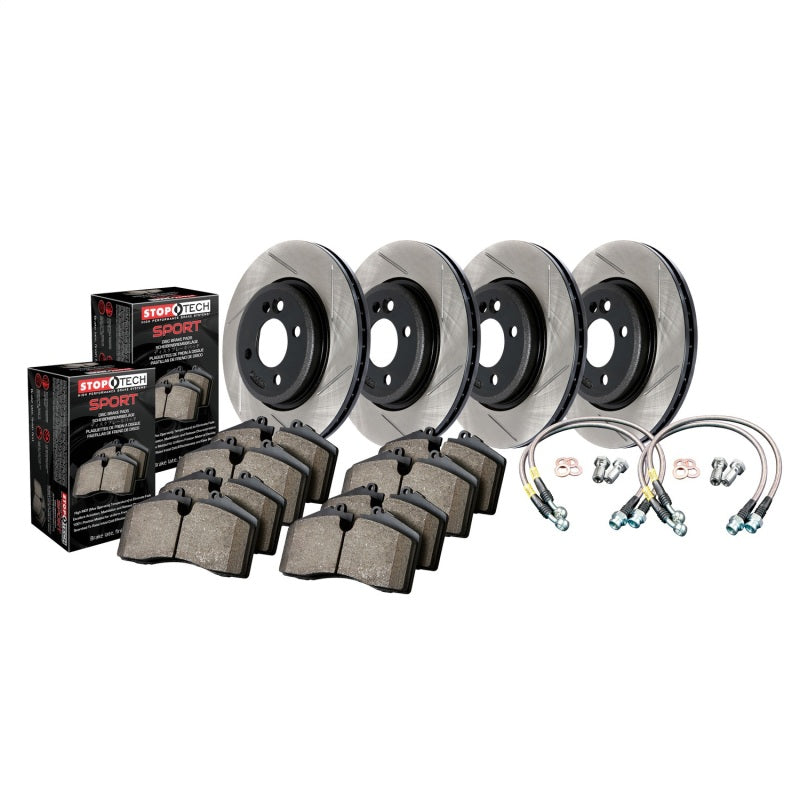 Stoptech 977.47 Sport Axle Pack, Slotted, 4 Wheel