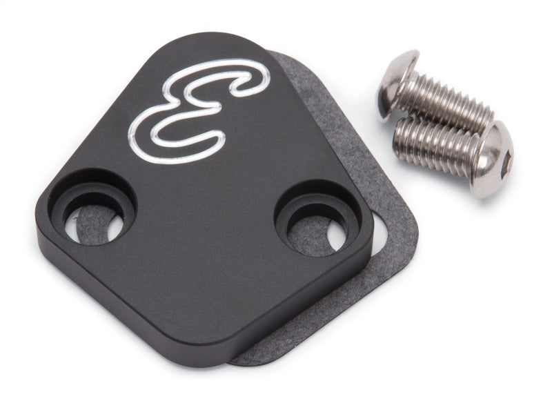 Edelbrock 4021 Fuel Pump Block-Off Plate BBC Billet Aluminum