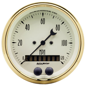 AutoMeter 1549 AutoMeter Golden Oldies 3-3/8in 0-120MPH (GPS) Speedometer Gauge