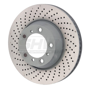 SHW Performance PRL31124 SHW 15-16 fits Porsche 911 Carrera 4GTS 3.8L w/o Ceramics Left Rr Drill-Dimp MB Brake Rotor (99635240502)