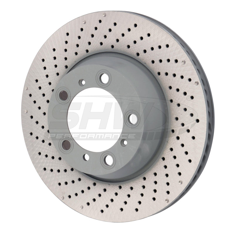 SHW Performance PRL31124 SHW 15-16 fits Porsche 911 Carrera 4GTS 3.8L w/o Ceramics Left Rr Drill-Dimp MB Brake Rotor (99635240502)