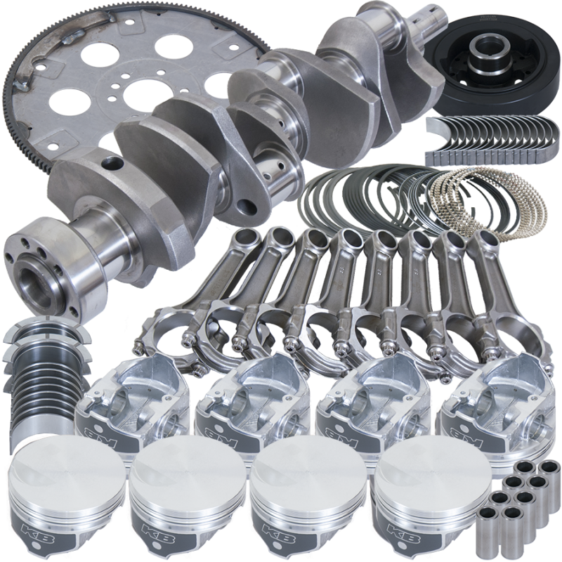 Eagle B18021L060 fits Chevy 454 1Pc 4.250in Crank 6.385in I-Beam Rod -3cc Flat Top 4.310in Pistons Balanced Assembly
