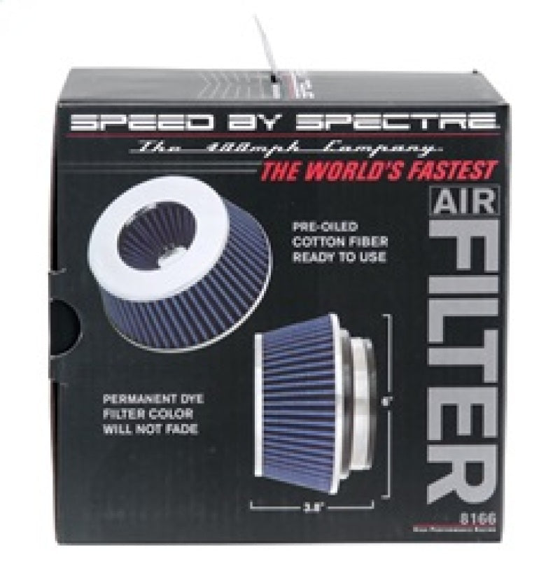 Spectre 8166 Adjustable Conical Air Filter 2-1/2in. Tall (Fits 3in. / 3-1/2in. / 4in. Tubes) - Blue