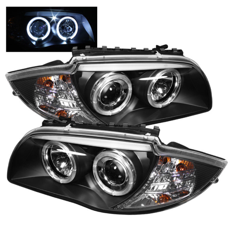 Spyder 5008985 fits BMW 08-11 E87 1-Series Projector Headlights LED Halo Black