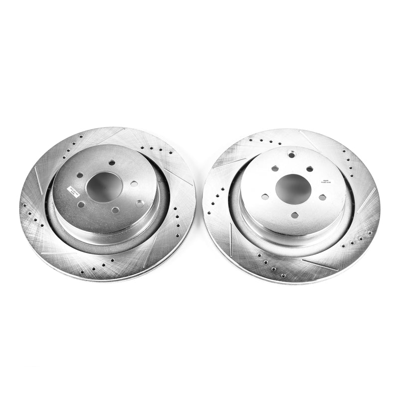 PowerStop fits Infiniti 09-13 FX50 Rear Evolution Drilled & Slotted Rotors -