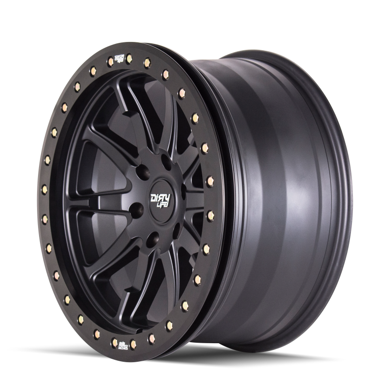 Dirty Life 9304-7973MB12 9304 DT-2 17x9 / 5x127 BP / -12mm Offset / 78.1mm Hub Matte Black Wheel - Beadlock