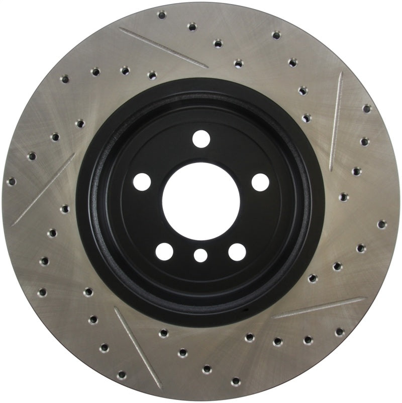 Stoptech 127.34124R 2011-2013 BMW 535i / 2012-2016 BMW 640i Slotted & Drilled Front Right Brake Rotor