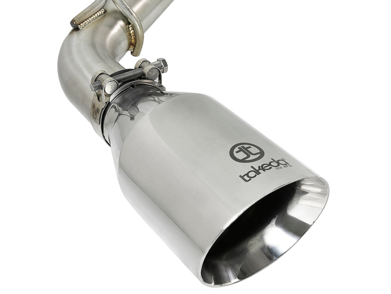 AFE 49-36134NM-P Takeda 2.5in 304 SS CB Exhaust w/ Polished Tips 17-19 fits Inf