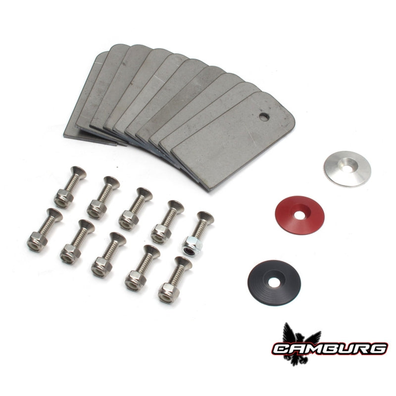Camburg CAM-040073 Black Fender Washer 10 Pack (aluminum washer bolt body clip 1/8in. tab)