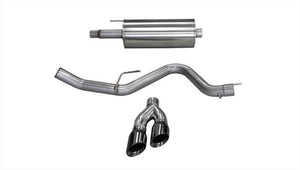 CORSA Performance 14837BLK Corsa 2015-2020 fits Ford F-150 5.0L V8 (Super Crew Cab) Black Sport Single Side Dual 4in Tips CB Exhaust