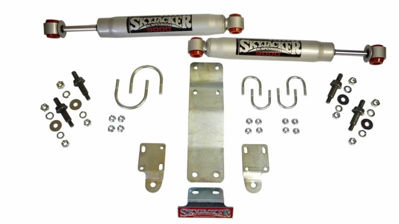 Skyjacker 9204 2017 fits Jeep 07-20 Wrangler (JK) (Use w/ OEM Tie Rods) Dual Steering Damper Kit w/ 9000 Series