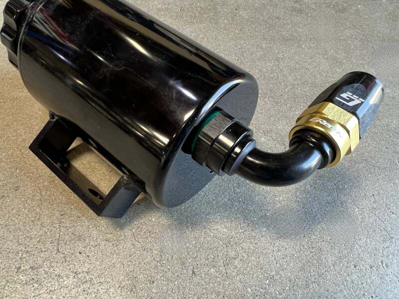 GReddy 12811200 AN12 STRAIGHT ORB MALE BLACK/GOLD ANODIZED