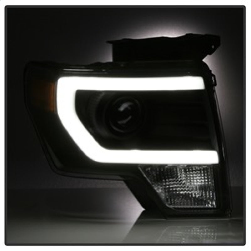 xTune 9037252 fits Ford F150 Projector Headlights - Light Bar DRL - Black PRO-J