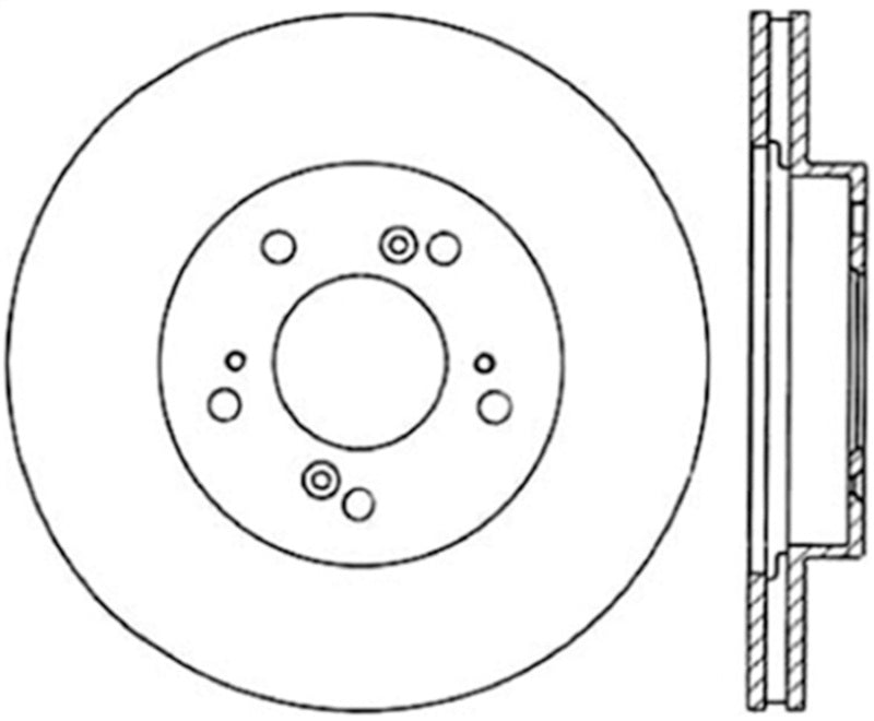 Stoptech 126.40026CSL 97-01 Acura Integra Cryo Slotted Front Left Sport Brake Rotor