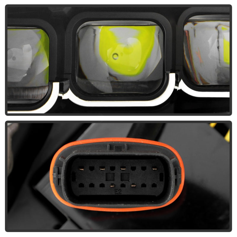 Spyder 5089335 15-17 fits Ford Mustang LED Headlights - Black (PRO-YD-FM15AP-GR