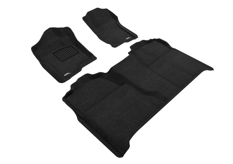 3D L1CH04704709 Maxpider 07-13 fits Chevrolet Silverado 1500 Crew Cab Elegant 1st 2nd Row - Floor Mat Set (Black)