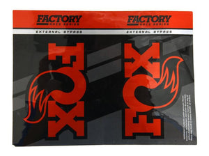 FOX 024-04-124 Racing Shox Decals For 2.5 Series Reservoir, Black w/Orange Logo