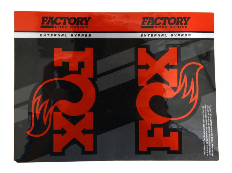 FOX 024-04-124 Racing Shox Decals For 2.5 Series Reservoir, Black w/Orange Logo