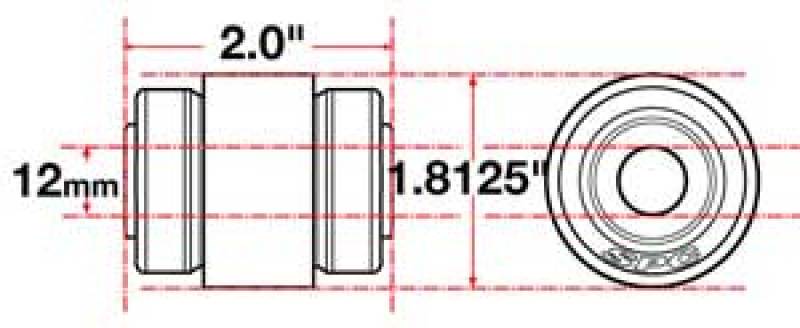 SPC Performance 15615 Flex Joint X-AXIS fits Jeep JK Front UCA 12mm X 2 X 1.8125