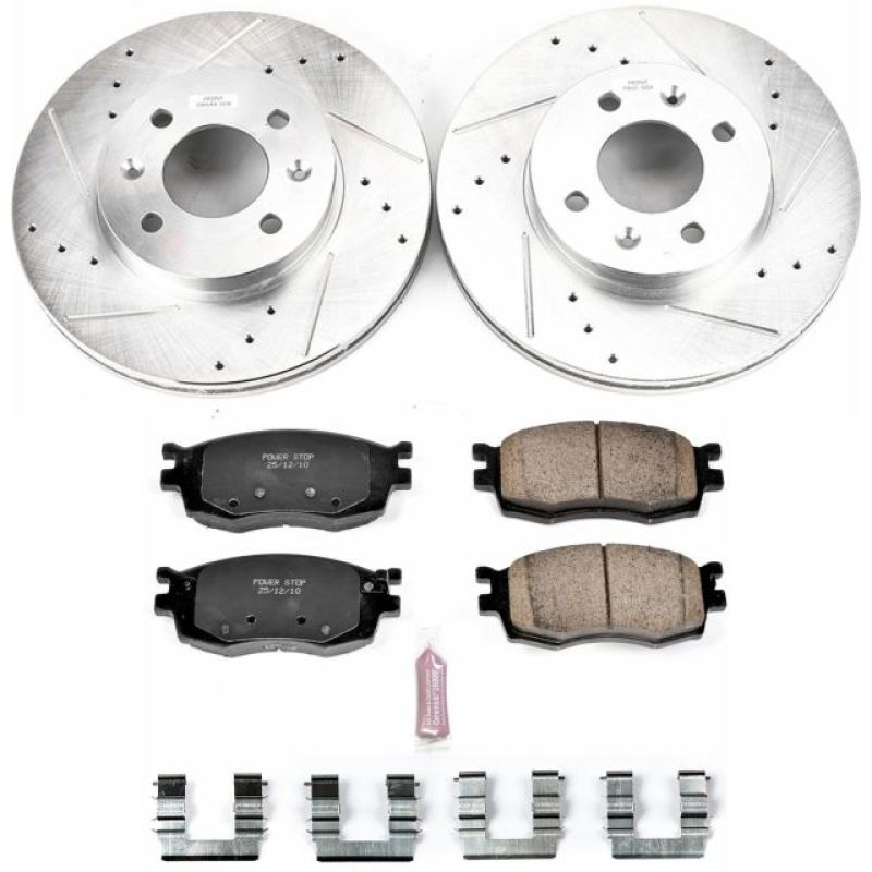 PowerStop K4652 fits Hyundai 06-11 Accent Front Z23 Evolution Sport Brake Kit
