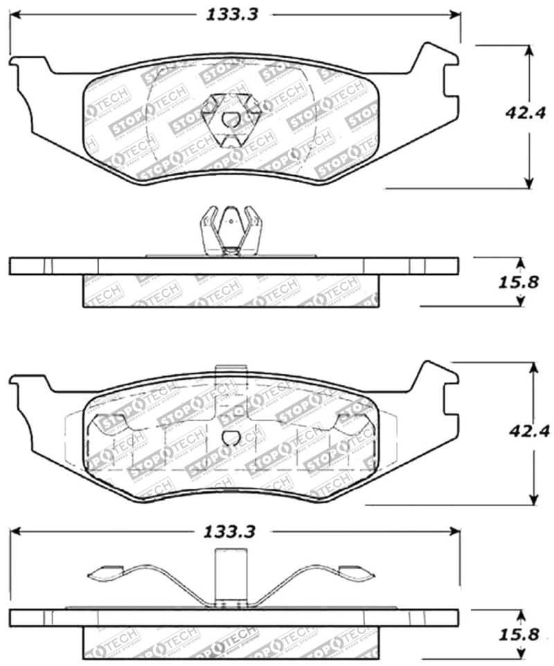 Stoptech 309.0512 Performance Brake Pads