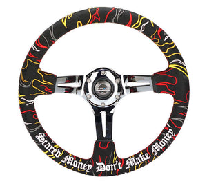 NRG RST-018CH-RLB RST-018CH-RLB Reinforced Steering Wheel R Litteral Sig 3in