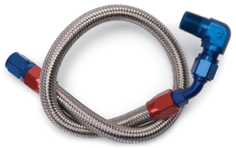 Edelbrock 8124 Fuel Line Braided Stainless for BBC ( Use w/ 8134 )