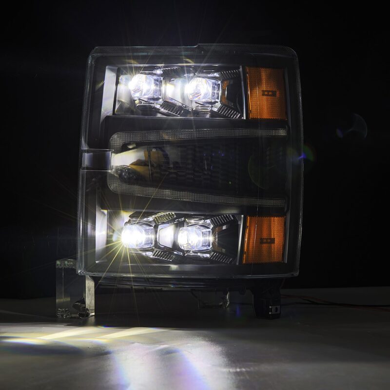 AlphaRex 880239 04-15 fits Chevy 1500HD NOVA-Series LED Proj Headlights Black