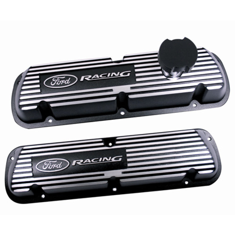 fits Ford Racing M-6000-J302R Black Satin Valve Covers Racing EFI