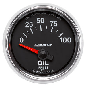 AutoMeter 3827 Autometer GS 0-100 PSI Short Sweep Electronic Oil Pressure Gauge