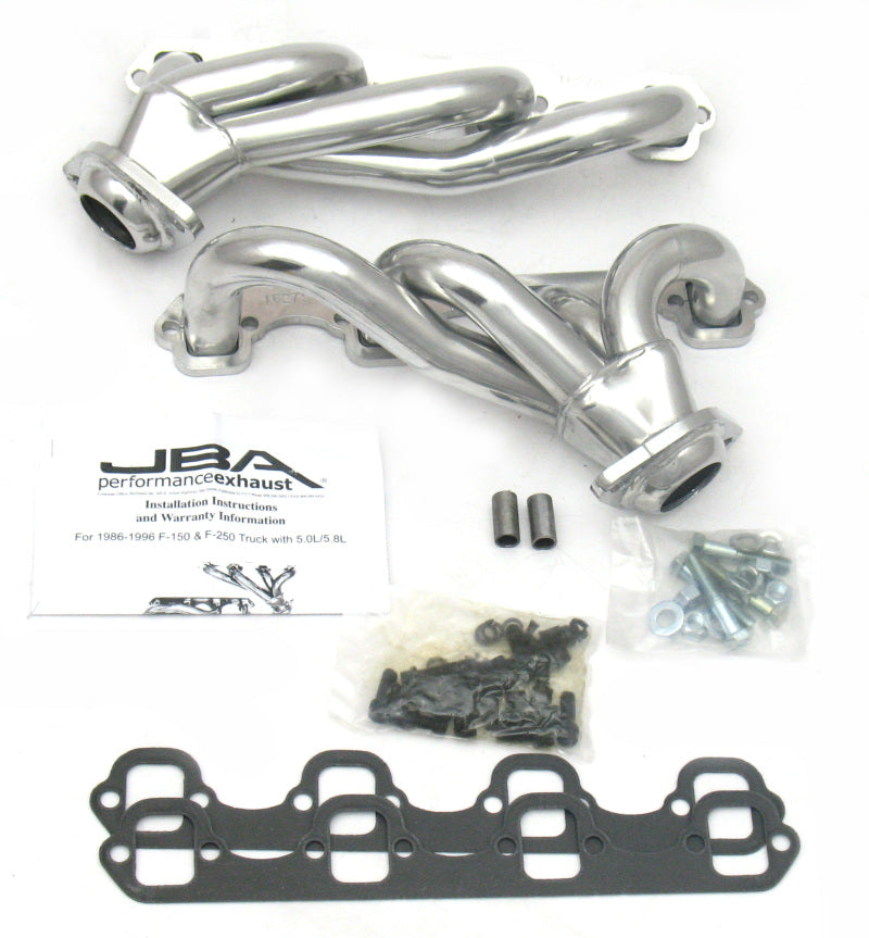 JBA 1627SJS fits Ford 87-95 F-150 5.0L SBF 1-1/2in Primary Silver Ctd Cat4Ward Header